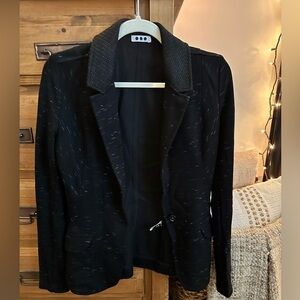 Three Dots Black and White Blazer